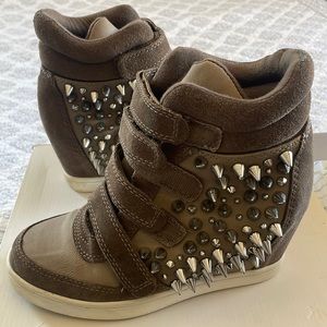 ALDO Studed high top wedge sneaker